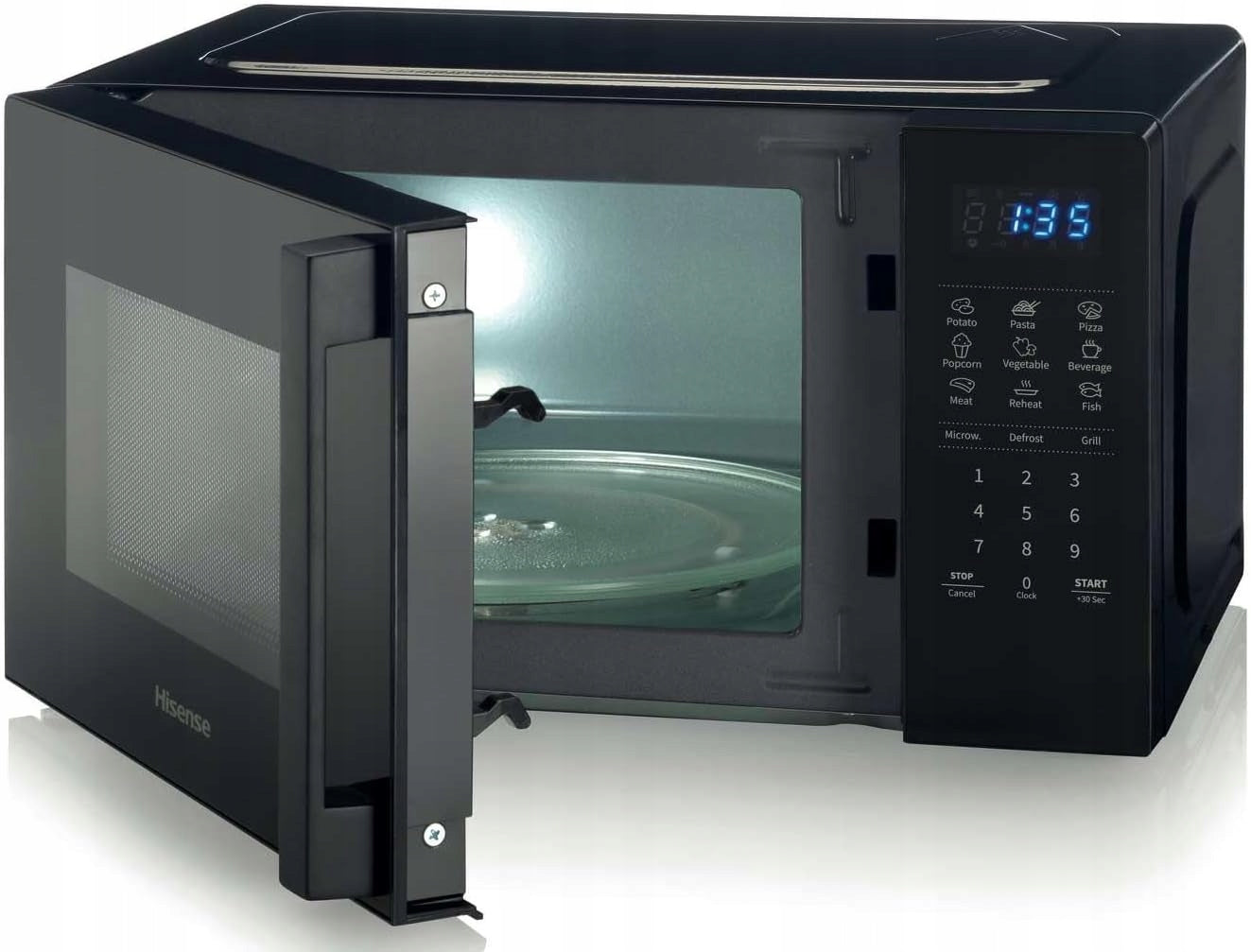 Hisense Microwave Oven 20L 700W Grill 800W Black Freestanding Brand Hisense