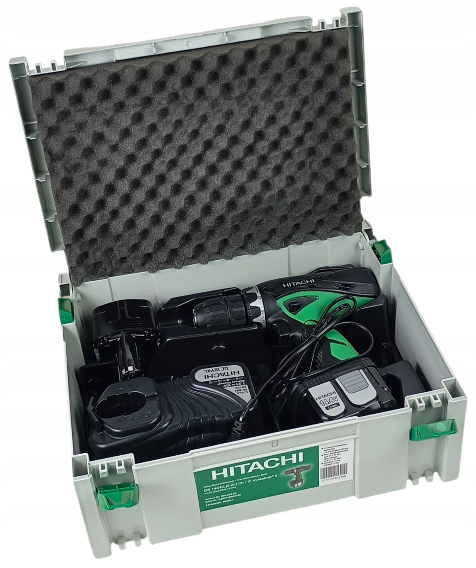Hitachi DS14DCL Cordless Drill/Driver 14,4V Set of 2 x 3,0 Ah Power supply rechargeable battery