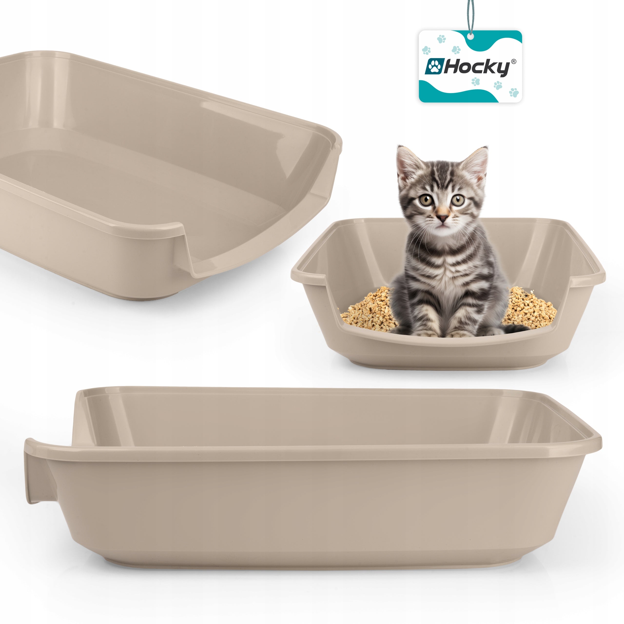 Hocky Toilet Cuvette for Litter Marylo with Lowered Entrance for Kittens Cat
