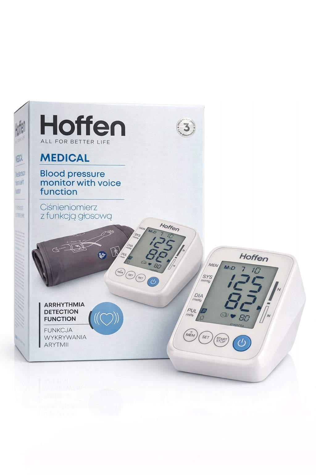 Hoffen Medical blood pressure monitor with voice function