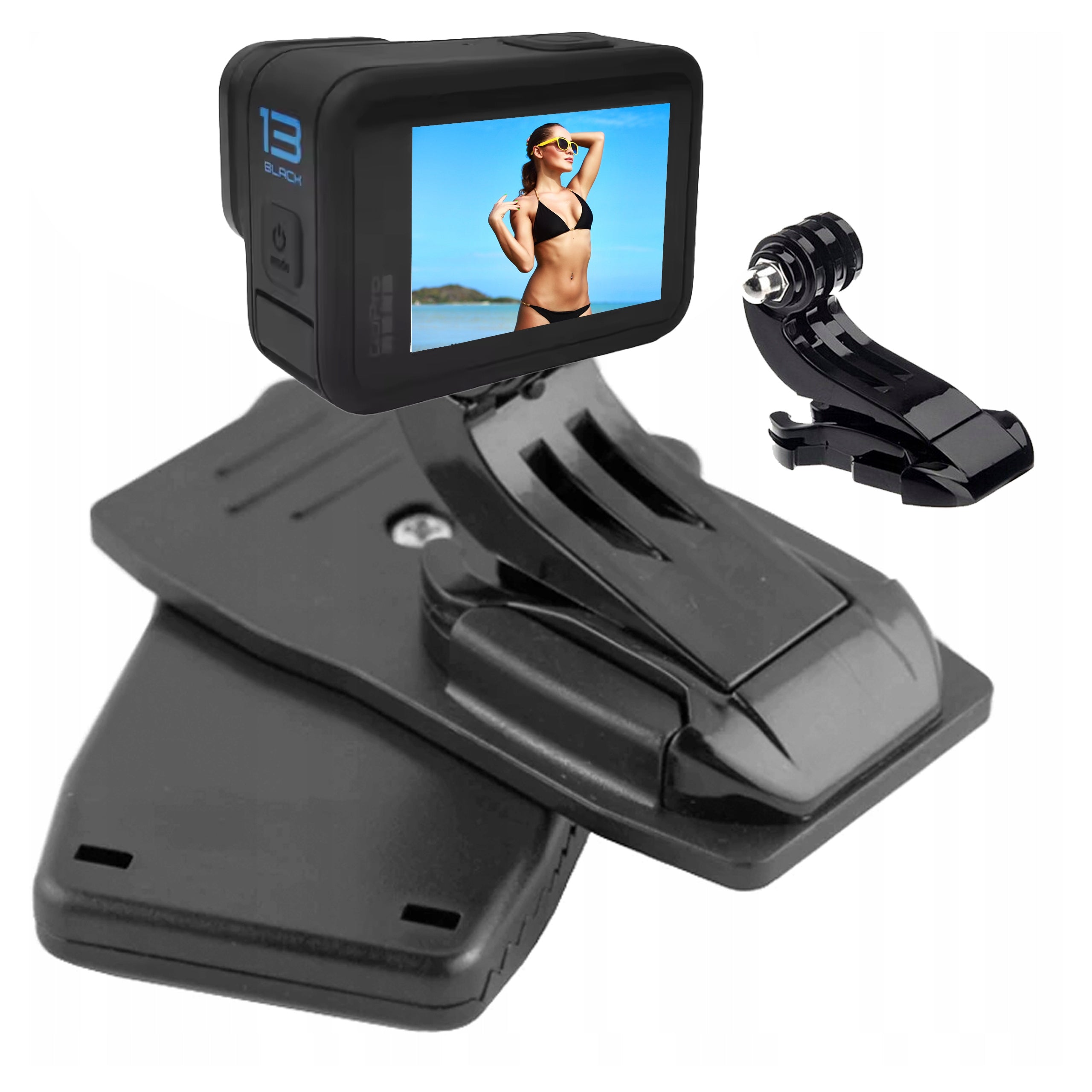 Holder Adapter Clip for Backpack GoPro DJI Sports Camera for Snowboard Skis