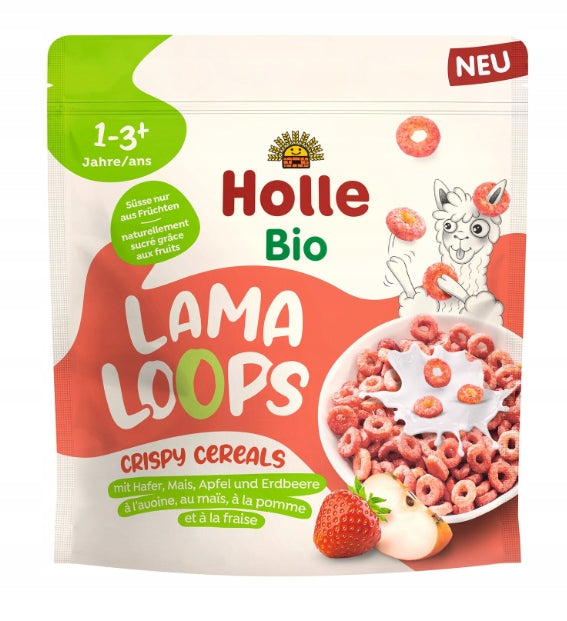 Holle Cereal circles apple strawberry llama without added sugars
