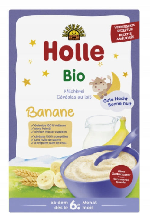 Holle MANNA Milk Banana PORRIDGE BIO WITHOUT SUGAR