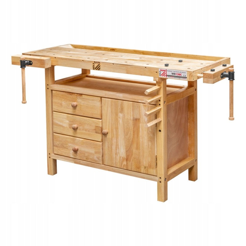 Holzmann WB138C carpentry table workbench, table, two vices, tool holders