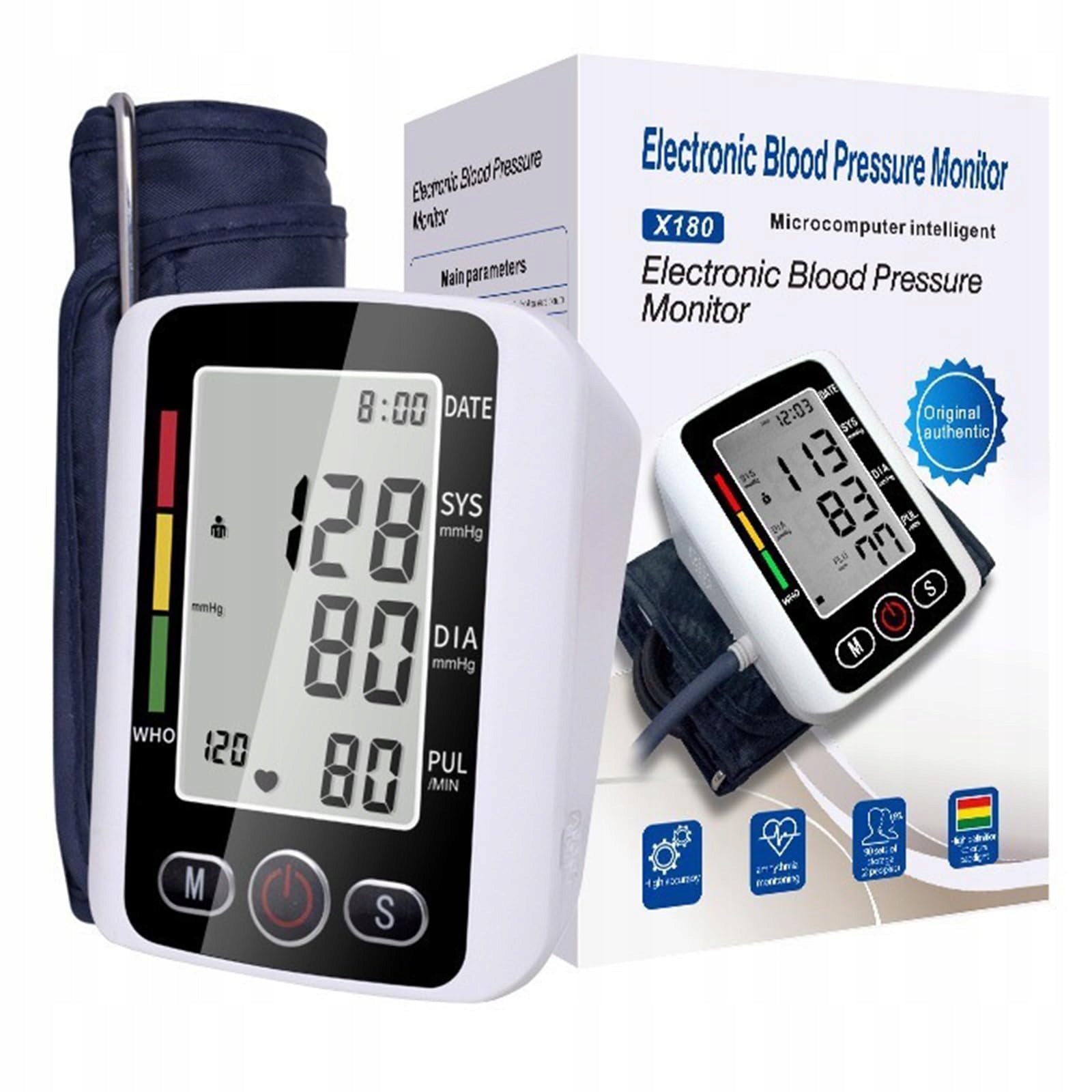 Home Blood Pressure Monitor with Cuff