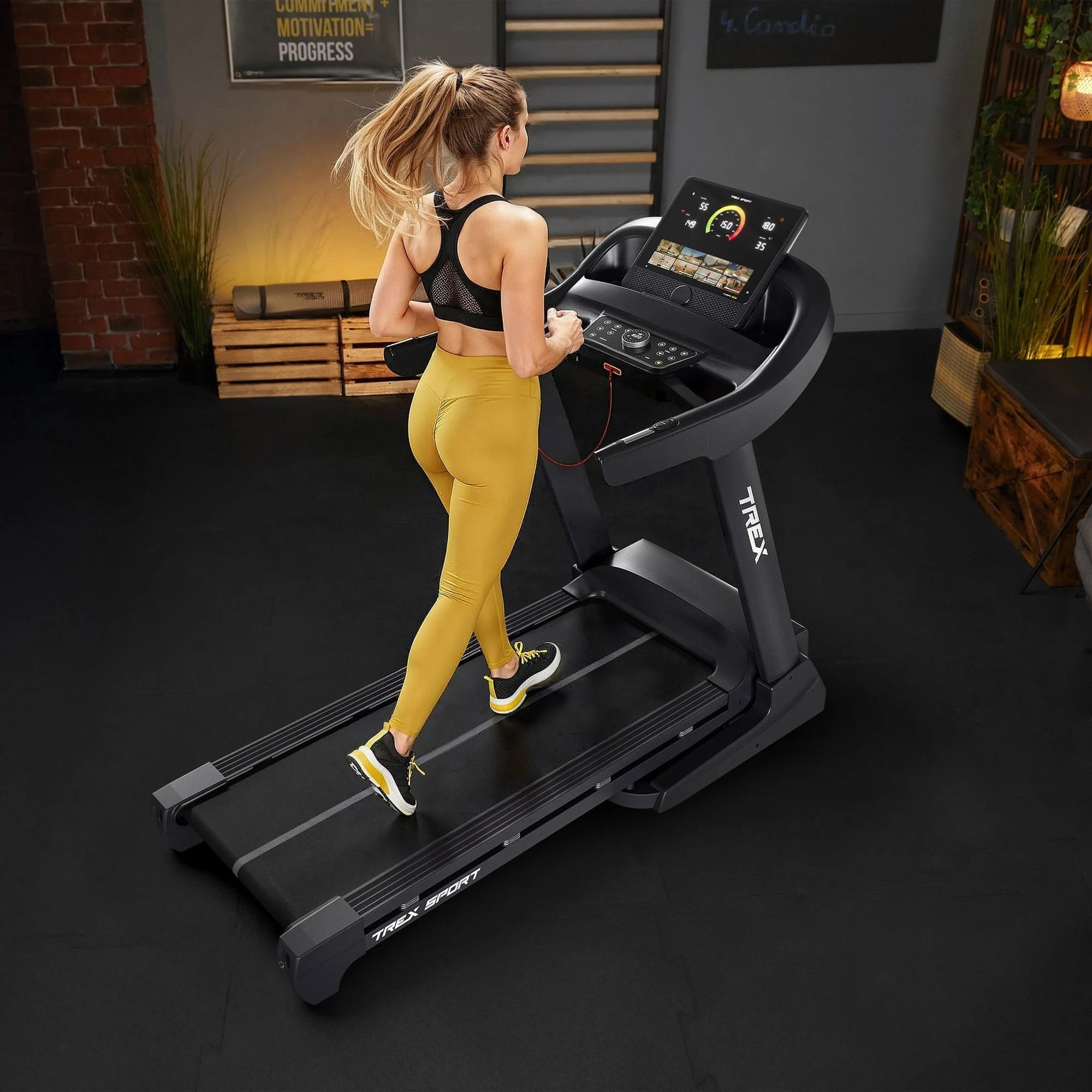 Home Electric Treadmill Adjustable Folding Angle 20 KM/H ROOK TREX SPORT Brand Trex Sport