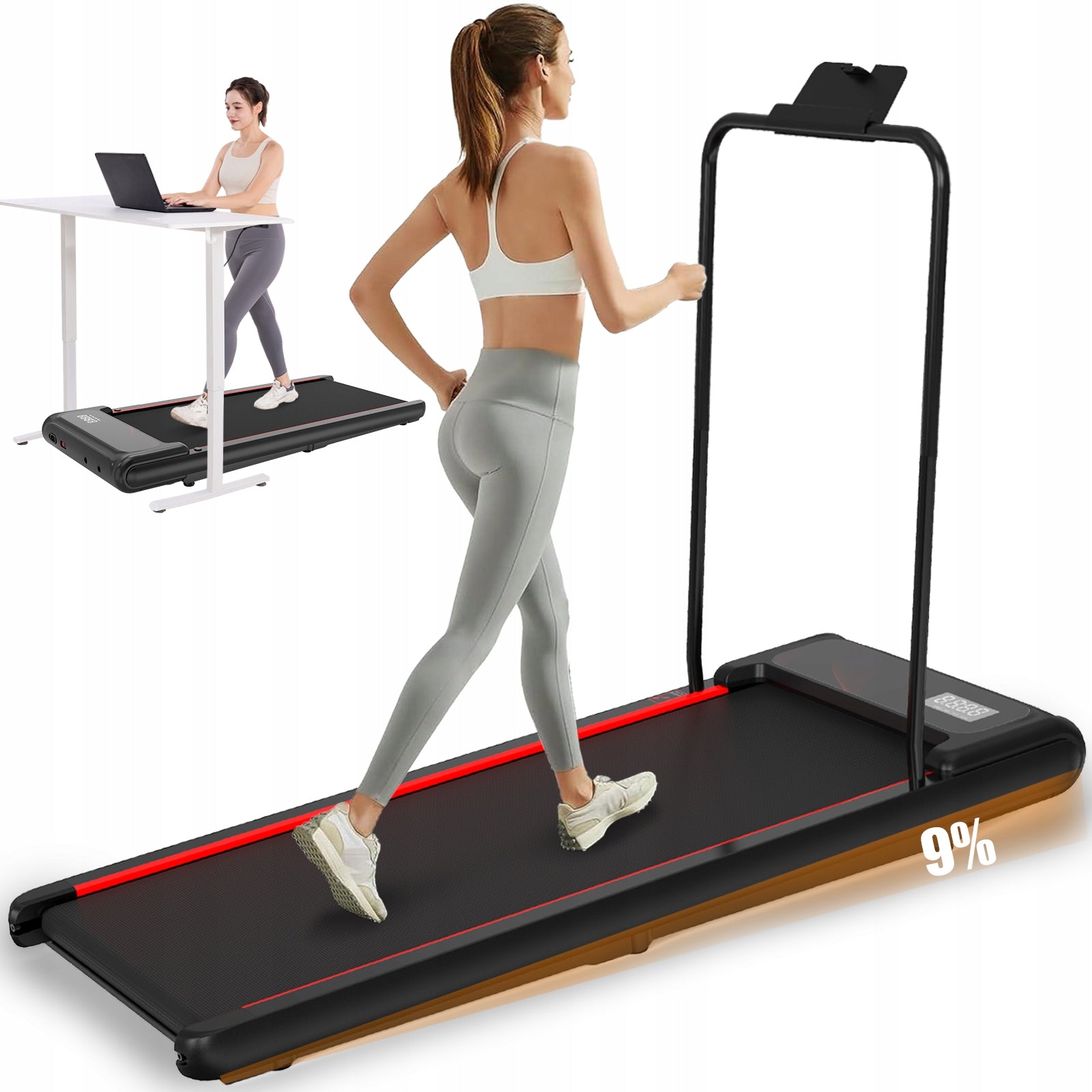 Home Electric Treadmill Fat Reduction Exercise 6KM/H 100KG 3Inclines handy