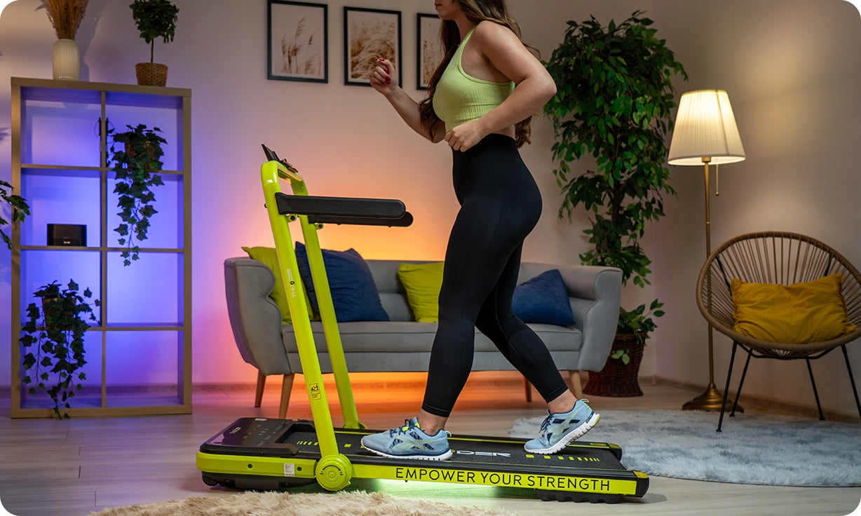 Home Electric Treadmill Folding 12 km/h Under Bed LCD Remote Control App Maximum user weight 130 kg