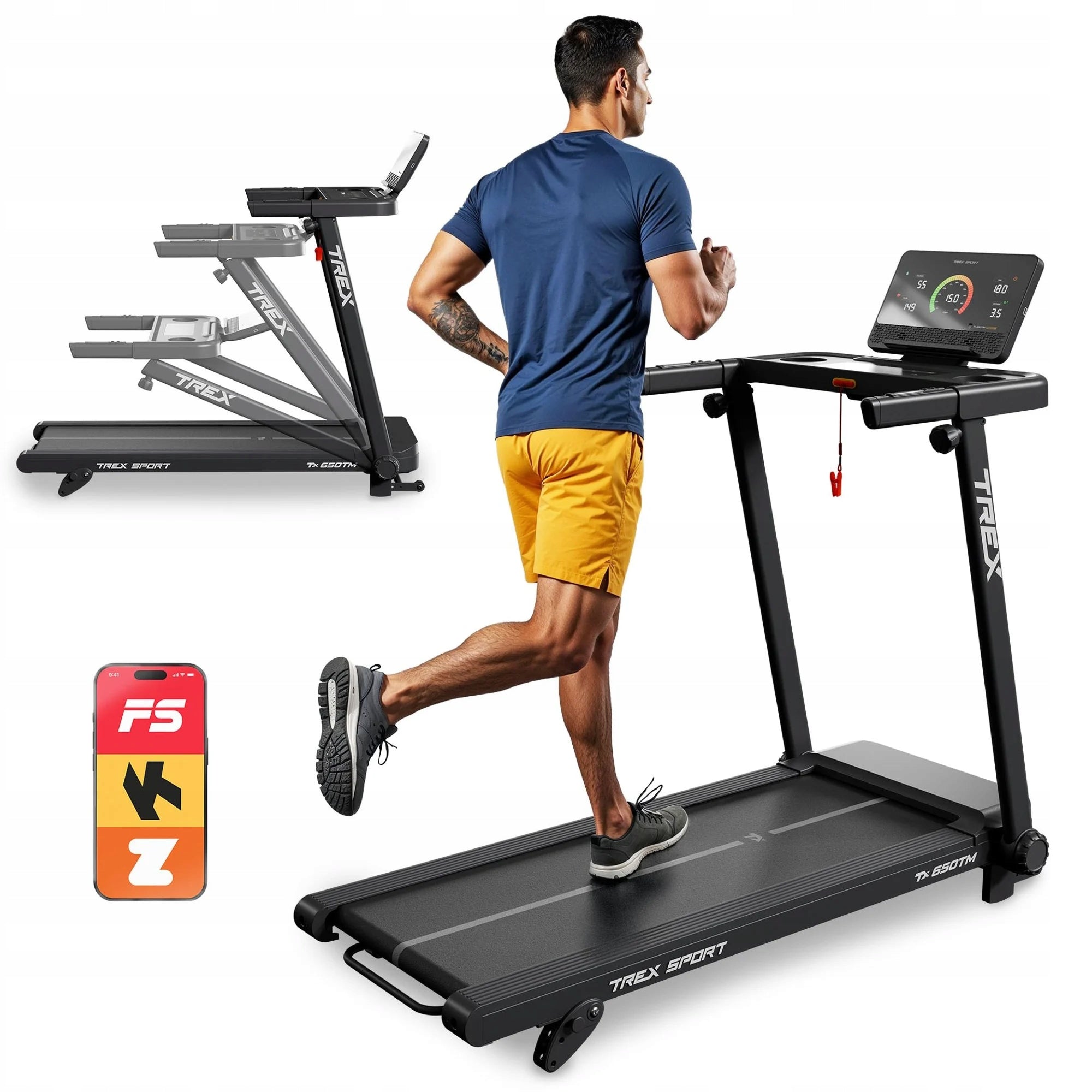 Home Electric Treadmill Folding Adjustable Angle 15KM/H POKET TREX SPORT