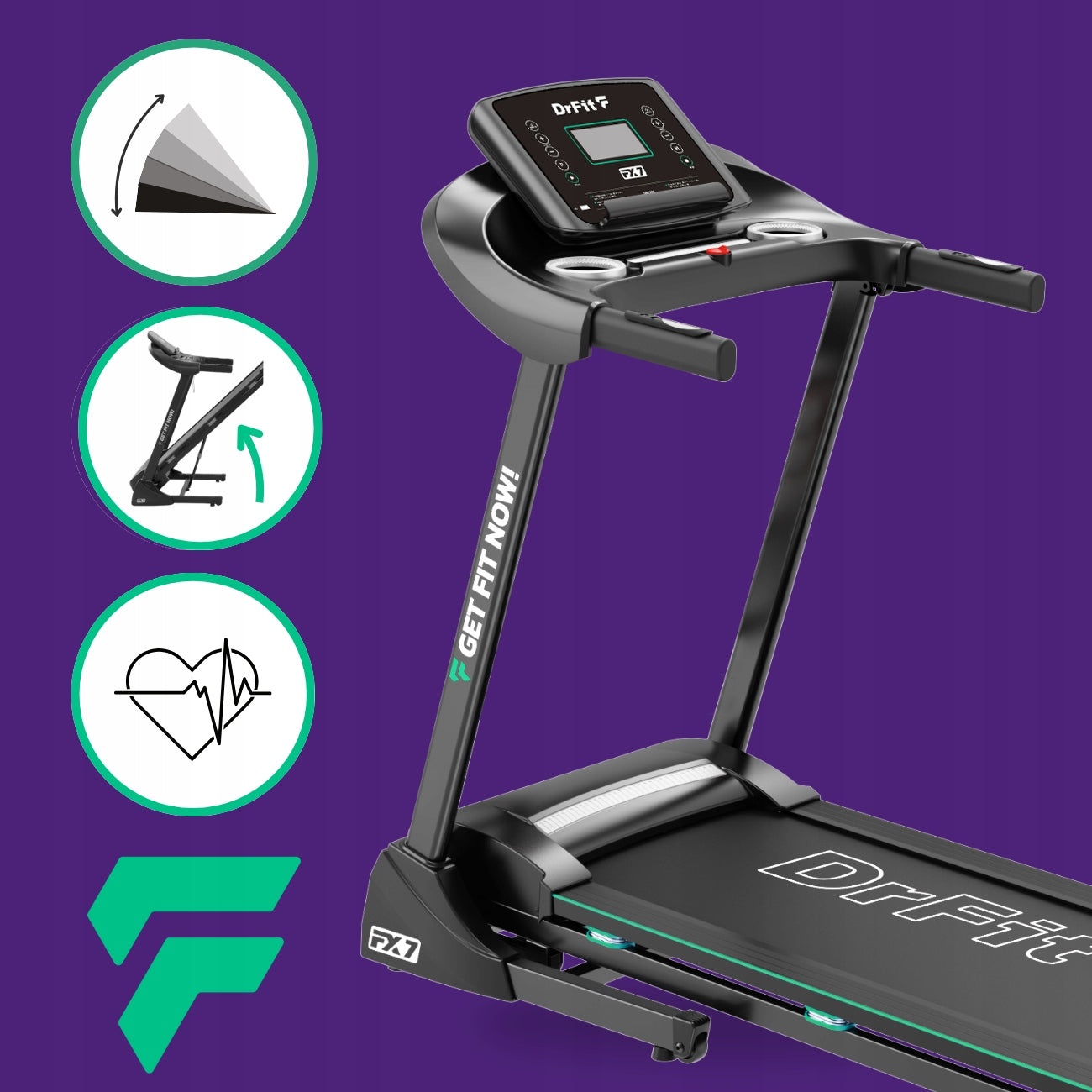 Home Electric Treadmill Folding Slope Adjustment 15km/h DrFit FX7 Packaging status original