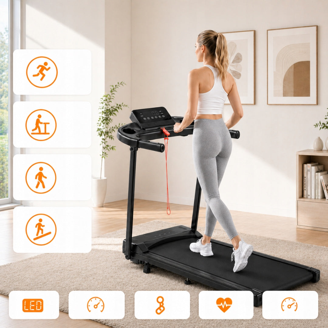 Home Electric Treadmill Folding Under Bed 1-12km/h BT Heart Rate FitShow Packaging status original