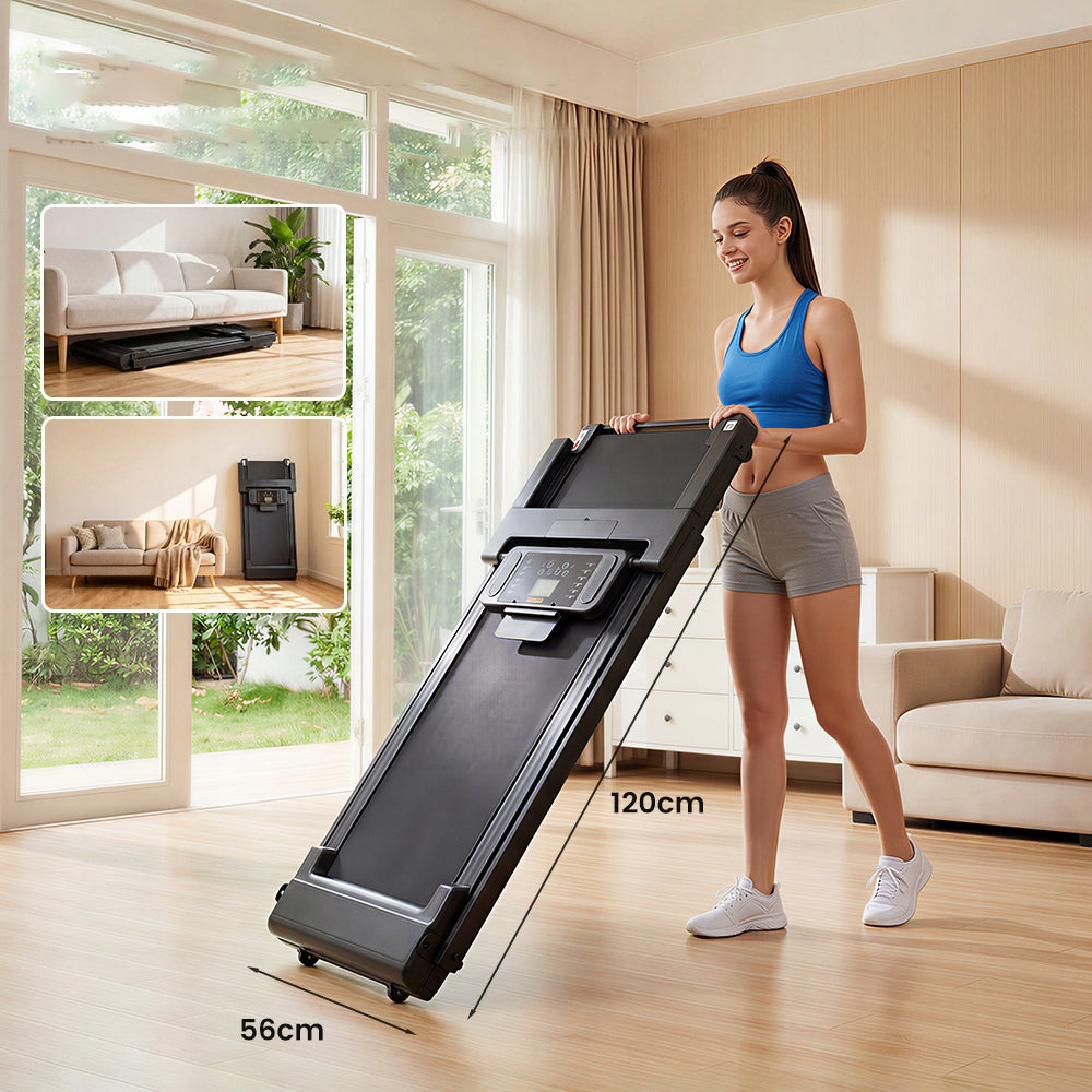 Home Electric Treadmill with app 12km/h LARGE DISPLAY QUIET 120kg 3.5° Kind electric