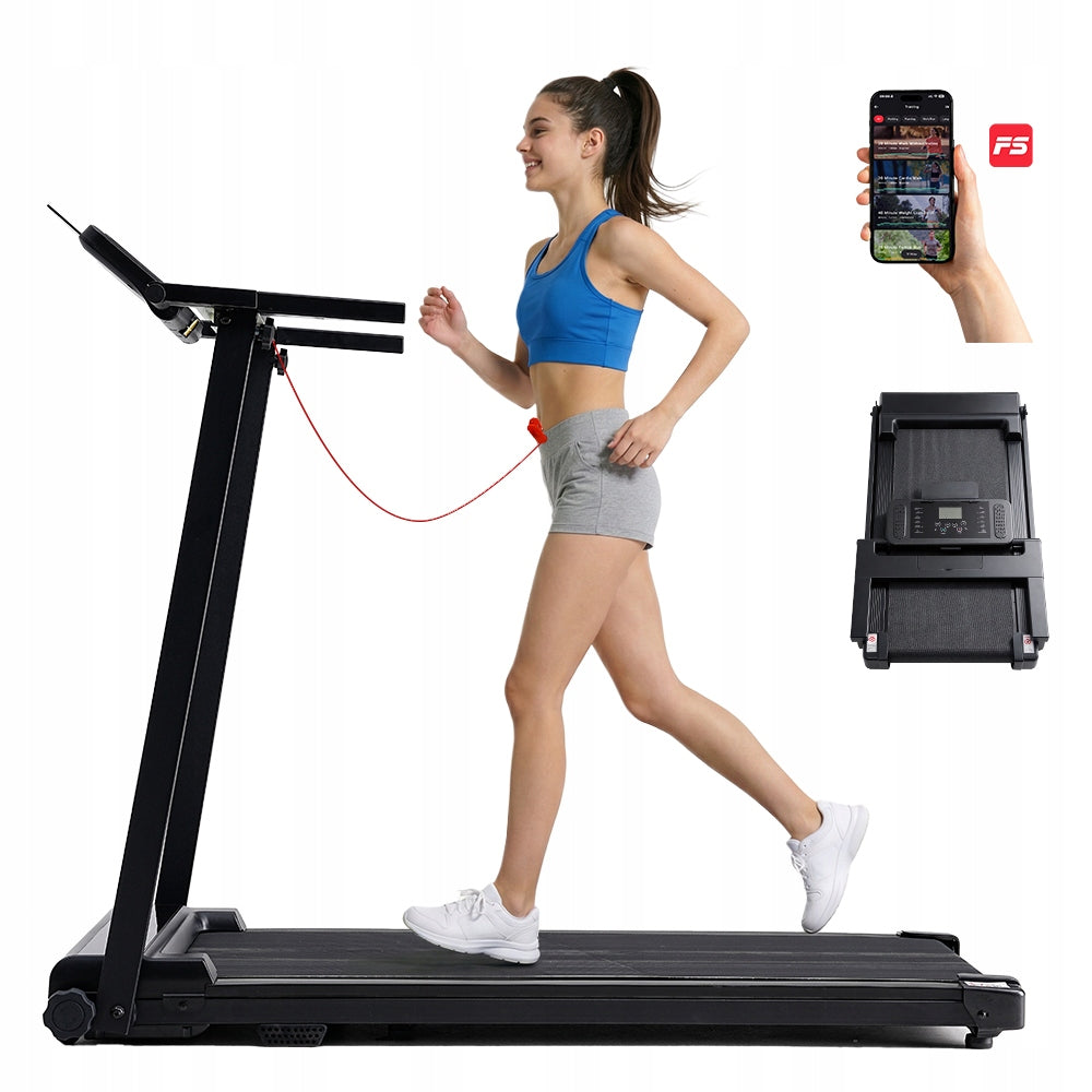 Home Electric Treadmill with app 12km/h LARGE DISPLAY QUIET 120kg 3.5°