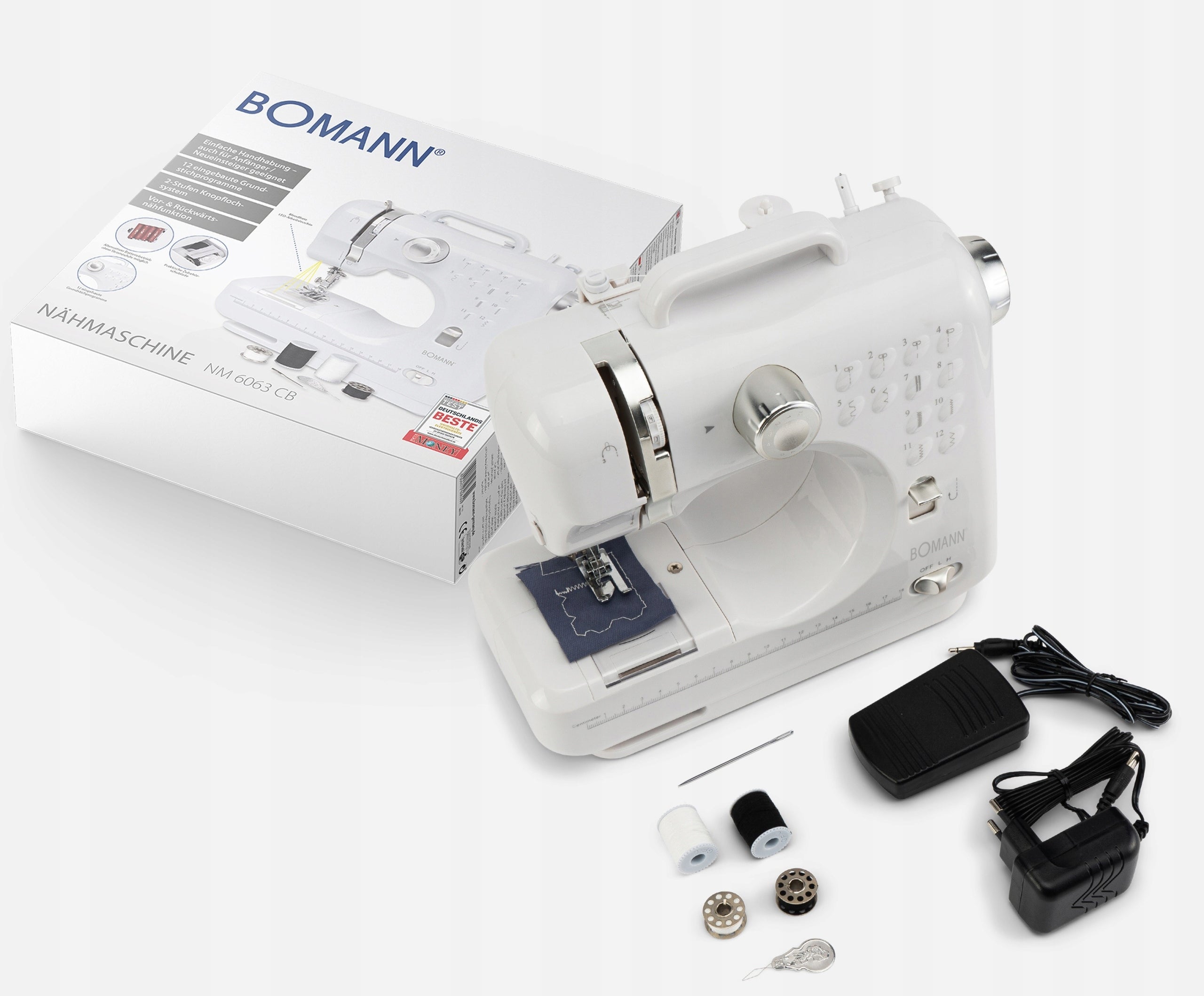 Home Mechanical SEWING MACHINE Bomann NM 6063 CB Dominant color silver/gray