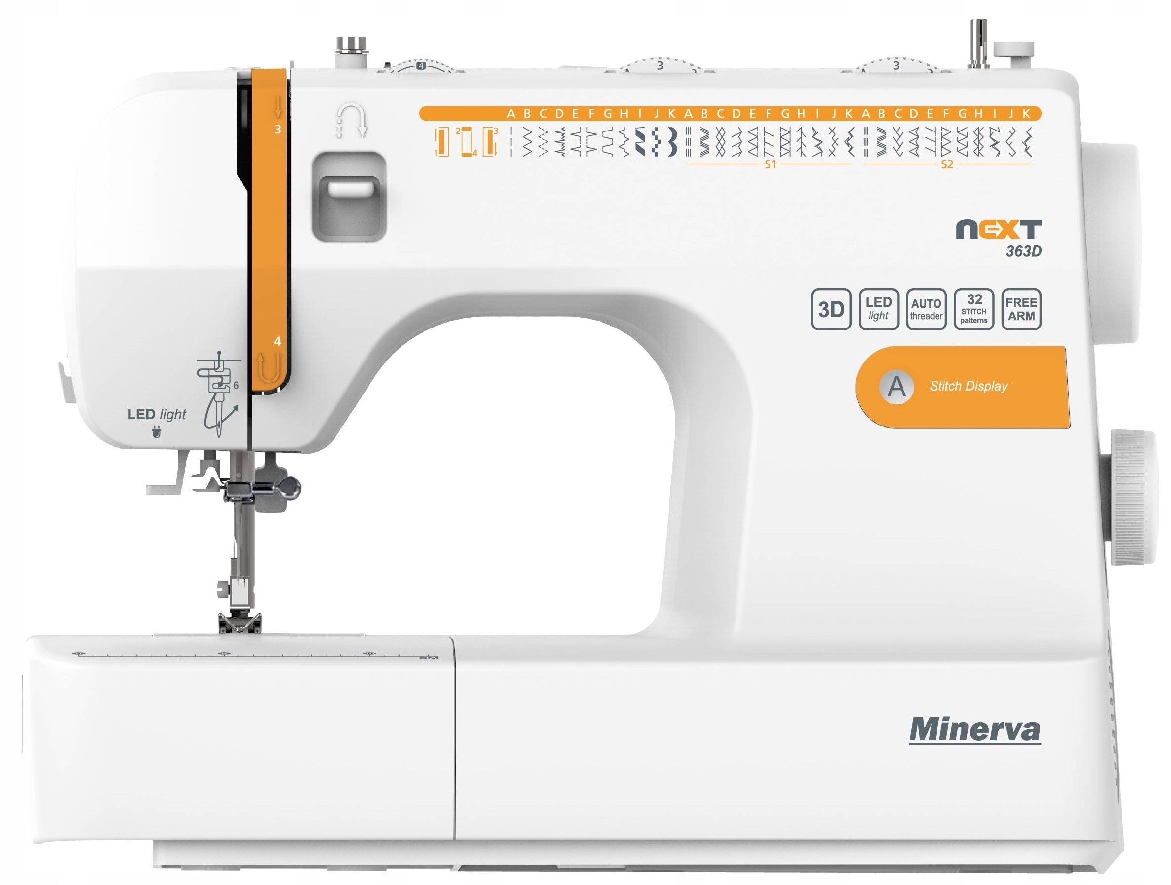 Home Mechanical Sewing Machine Durable MINERVA NEXT 363D II
