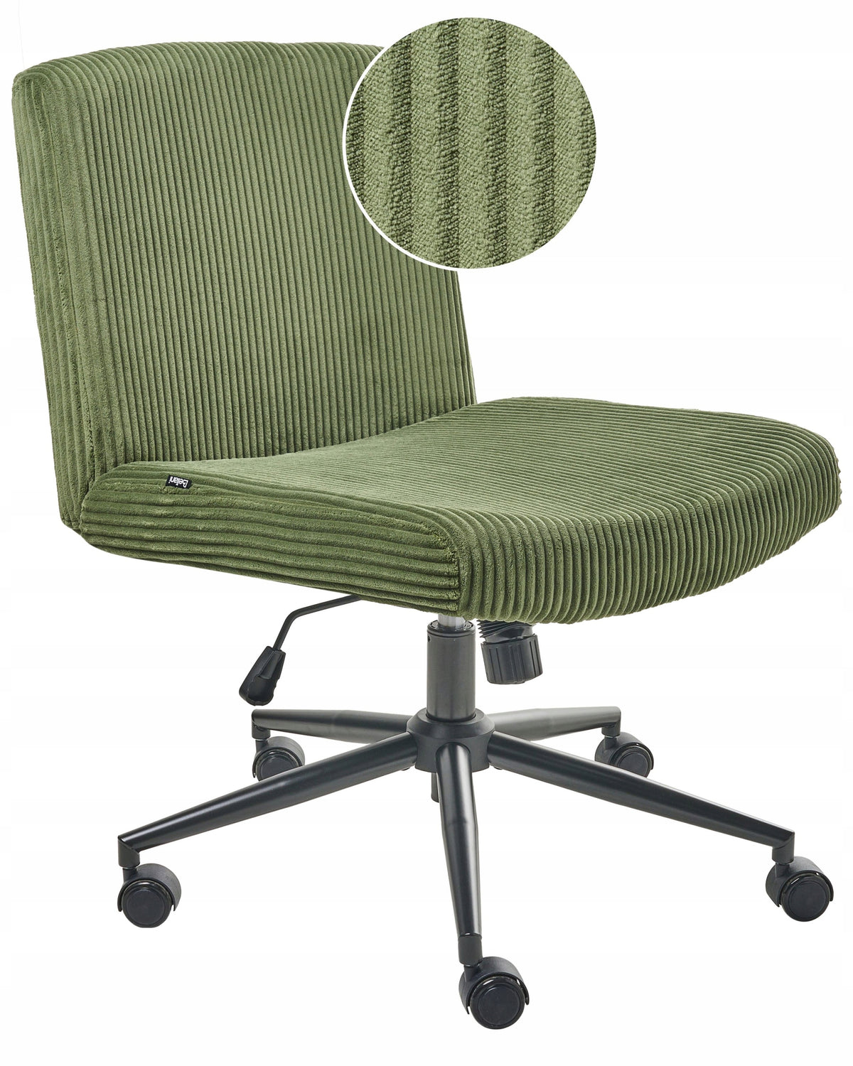 Home Office Chair Corduroy Green