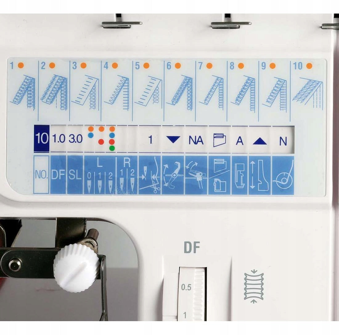 Home Overlock and Coverlock Render 2in1 JANOME 1200D + Sewing Courses Dominant color white
