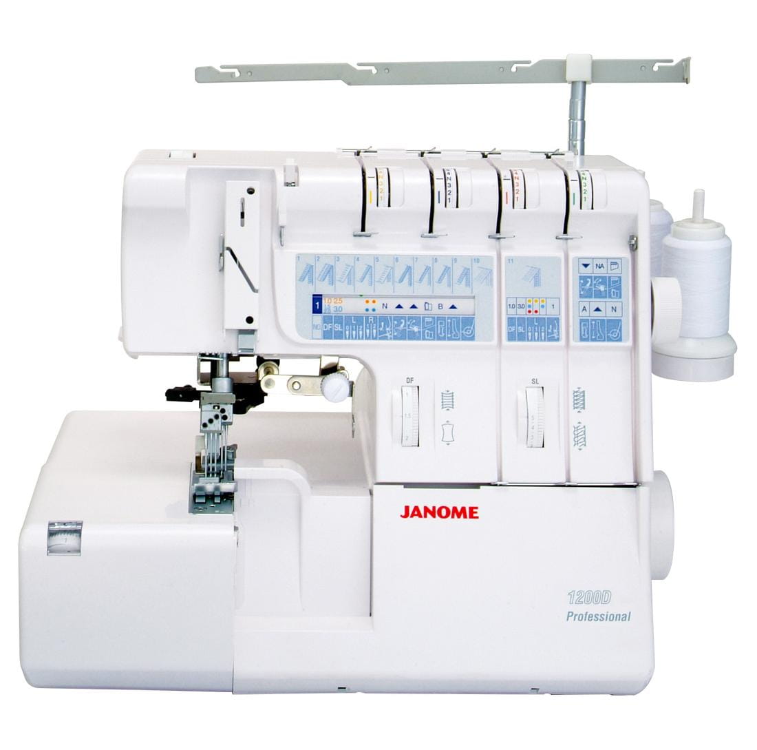 Home Overlock and Coverlock Render 2in1 JANOME 1200D + Sewing Courses Packaging status original