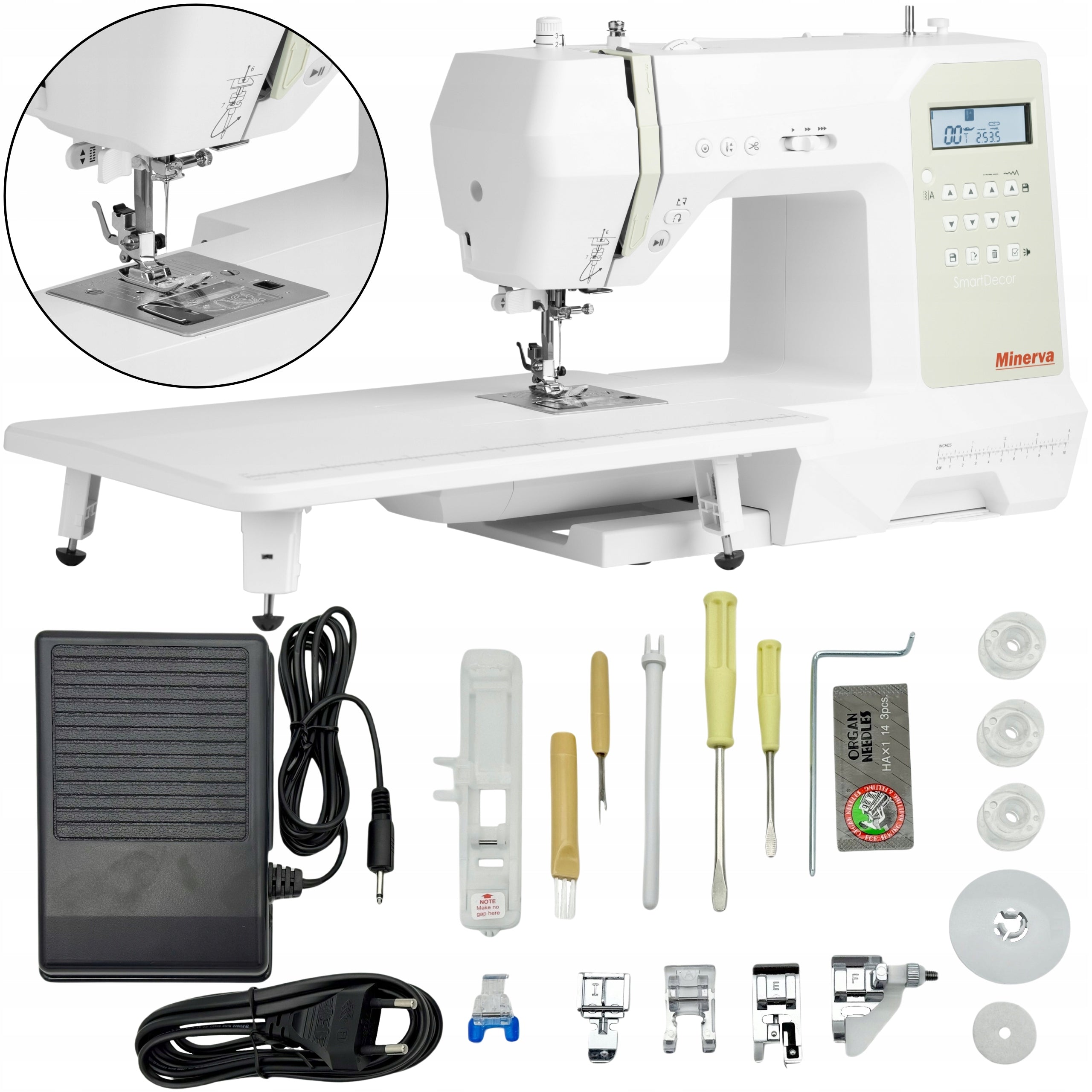 Home Sewing Machine Professional Strong Minerva SmartDecor