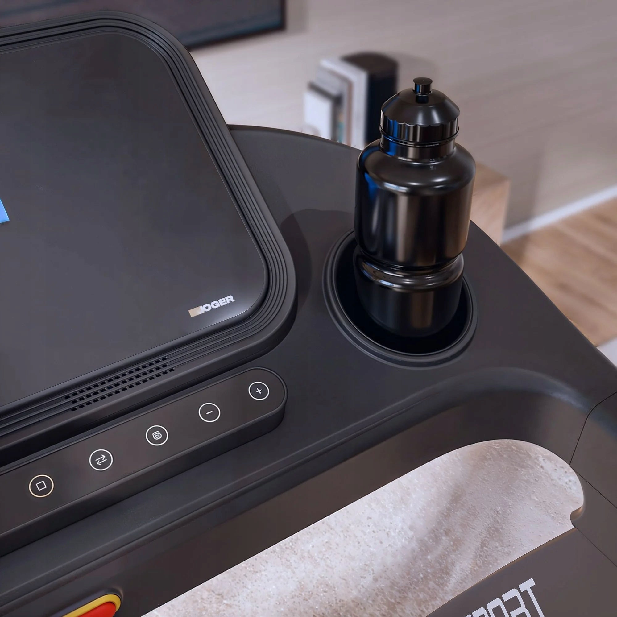 Home Treadmill Electric Belt Adjustment Folding Kinomap Fitshow Zwift Measurements training duration distance speed pulse burned calories