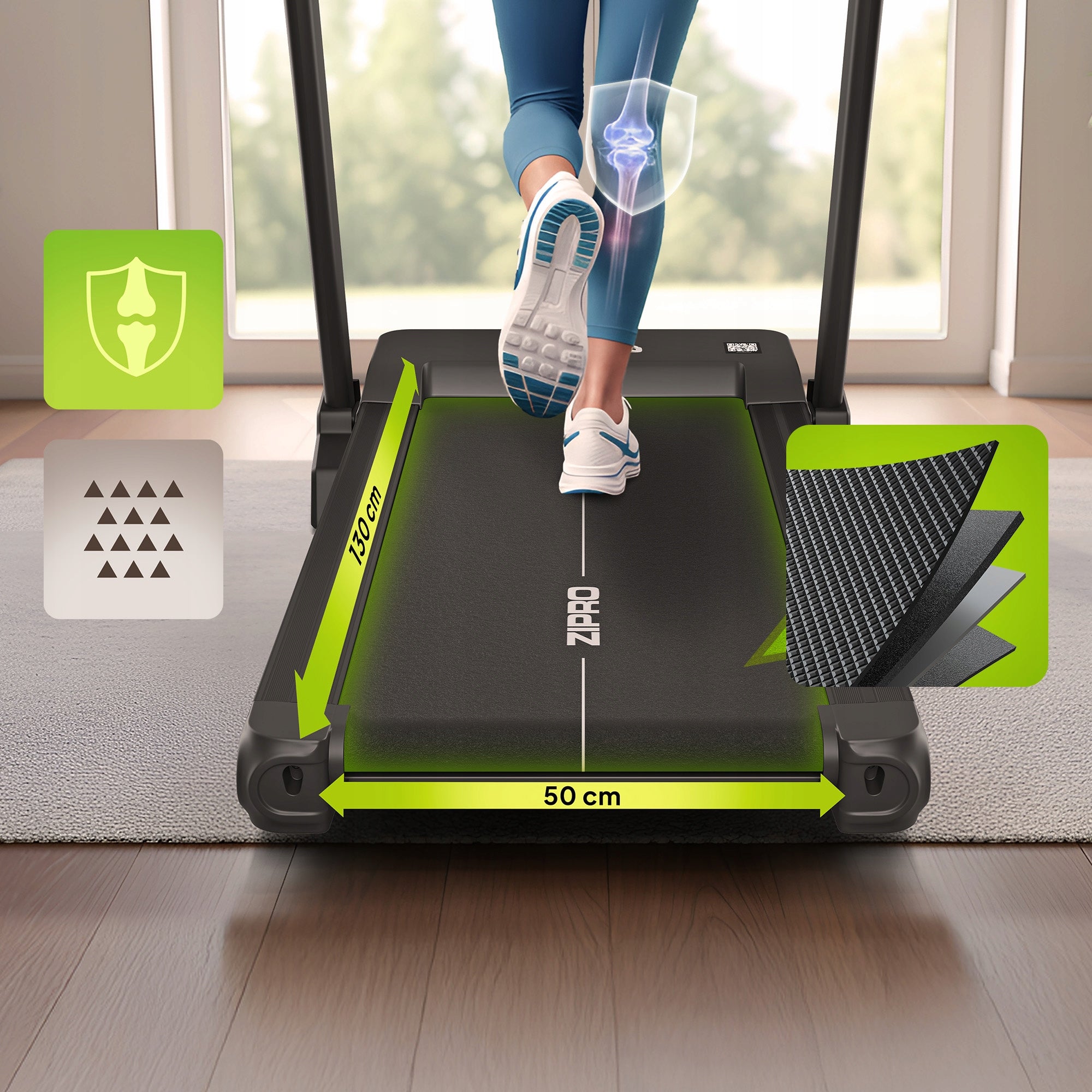 Home Treadmill Electric Folding Belt Slope Shock Absorption Sigma Zipro Brand Zipro