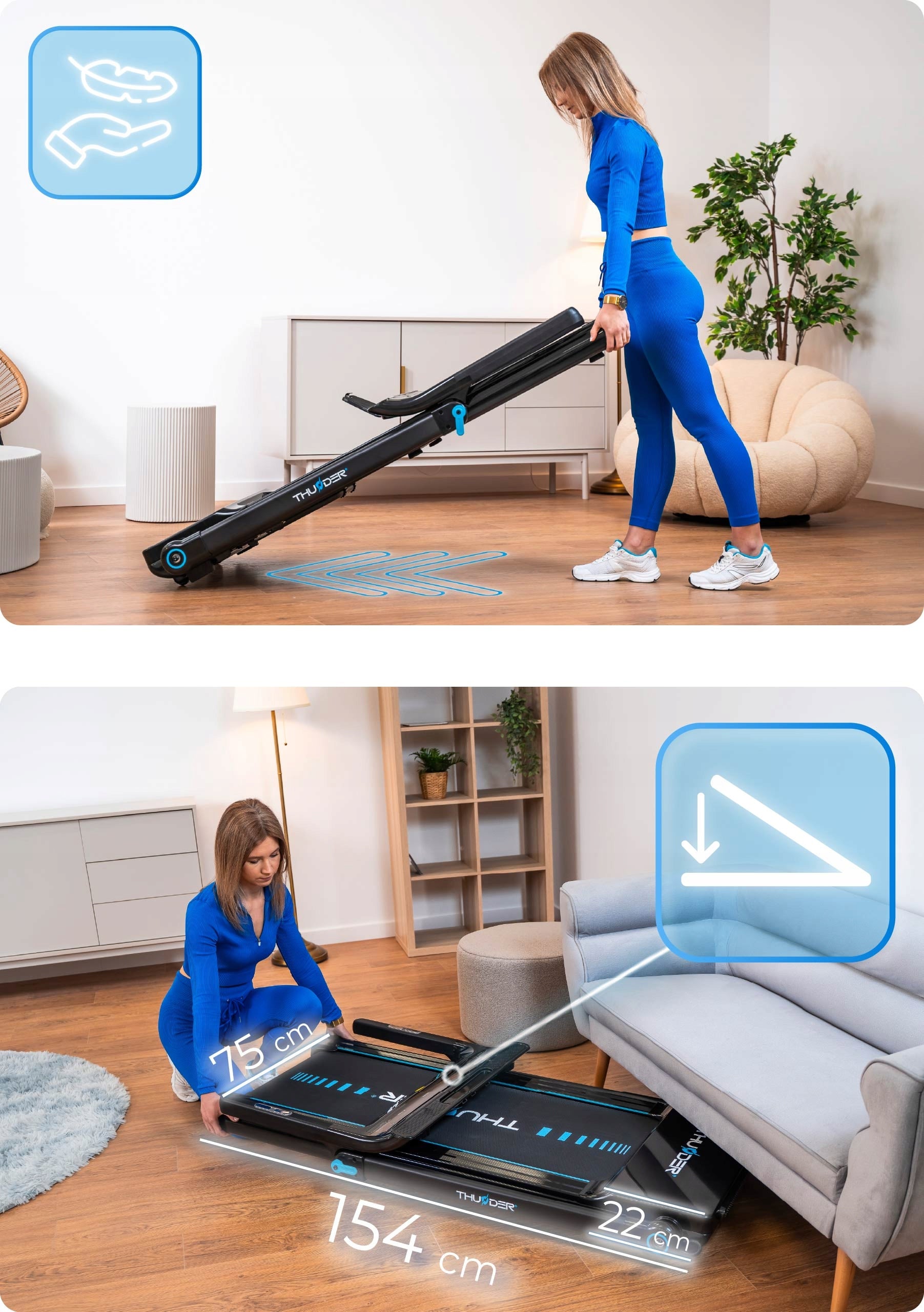 Home Treadmill Electric Folding FitShow Kinomap Bluetooth ULTRA THUNDER Brand Thunder