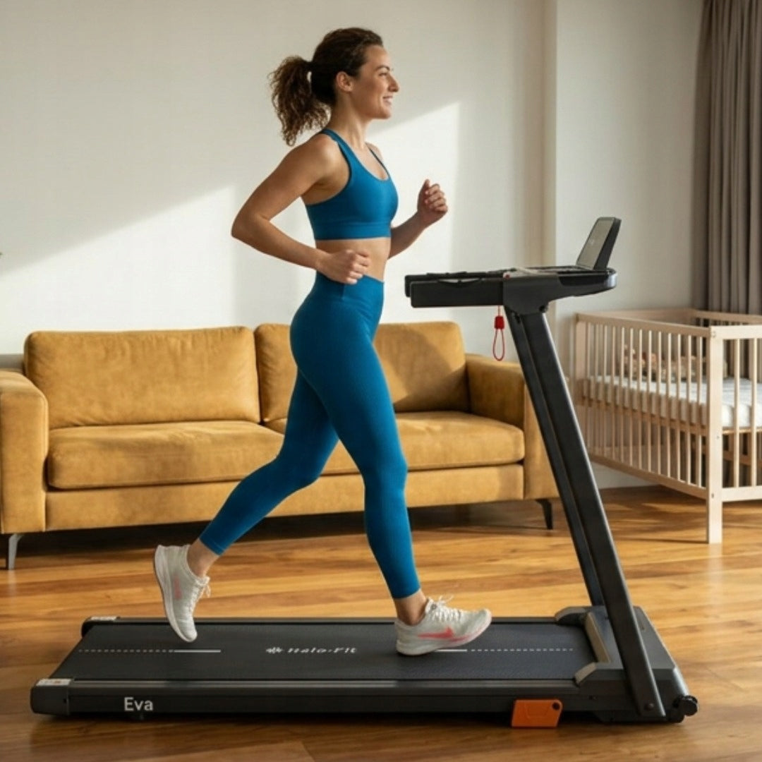 Home Treadmill Electric Folding Pulse Sensors 12Km/h Angle Adjustment Manufacturer code EVA