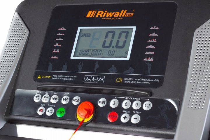 Home Treadmill Electric Slope Adjustment Shock Absorption Folding 15km/h Measurements training duration distance speed pulse burned calories
