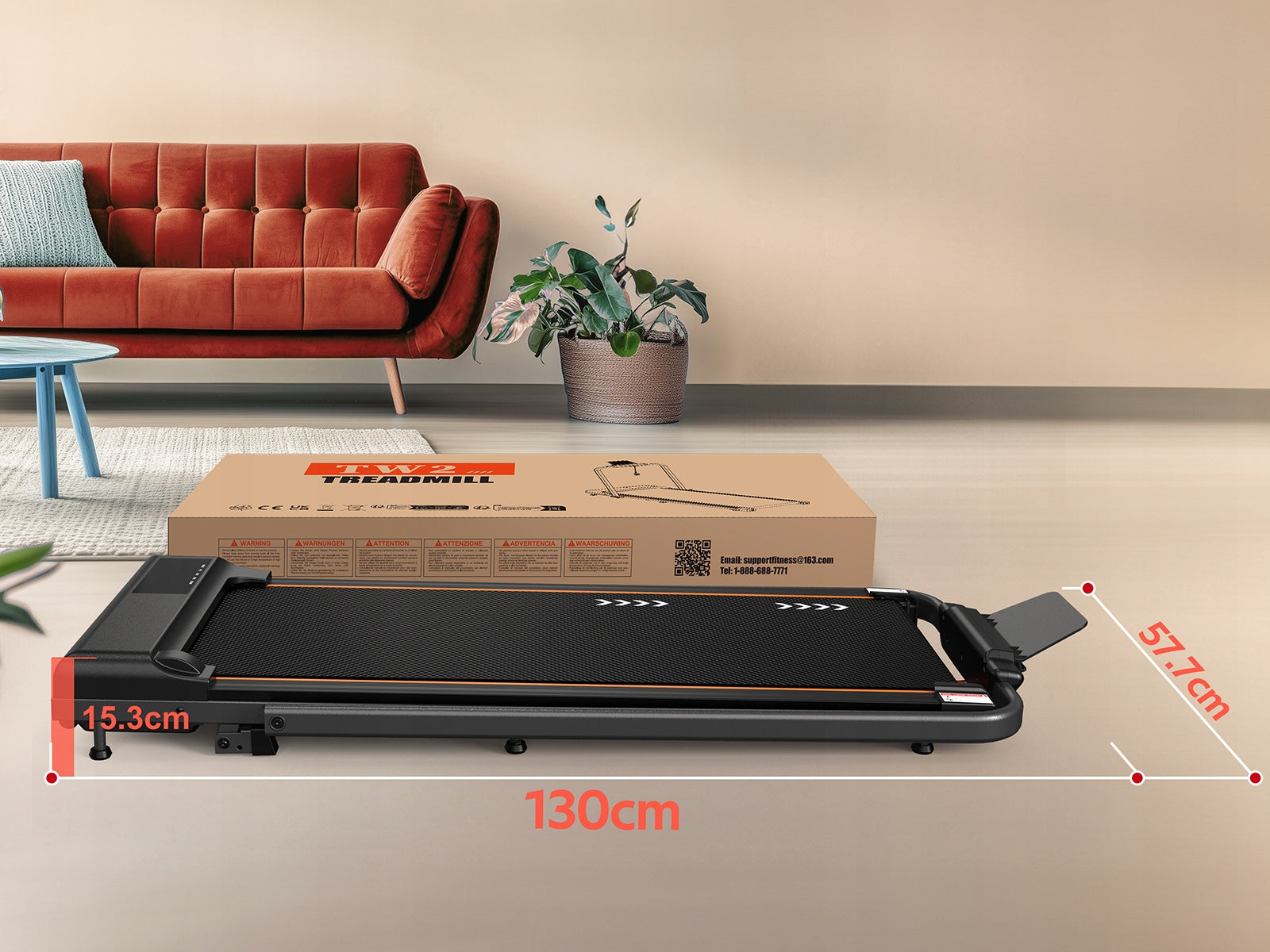 Home Treadmill Electric Training 12km/h+ Remote Control +Touch screen 120KG Model other