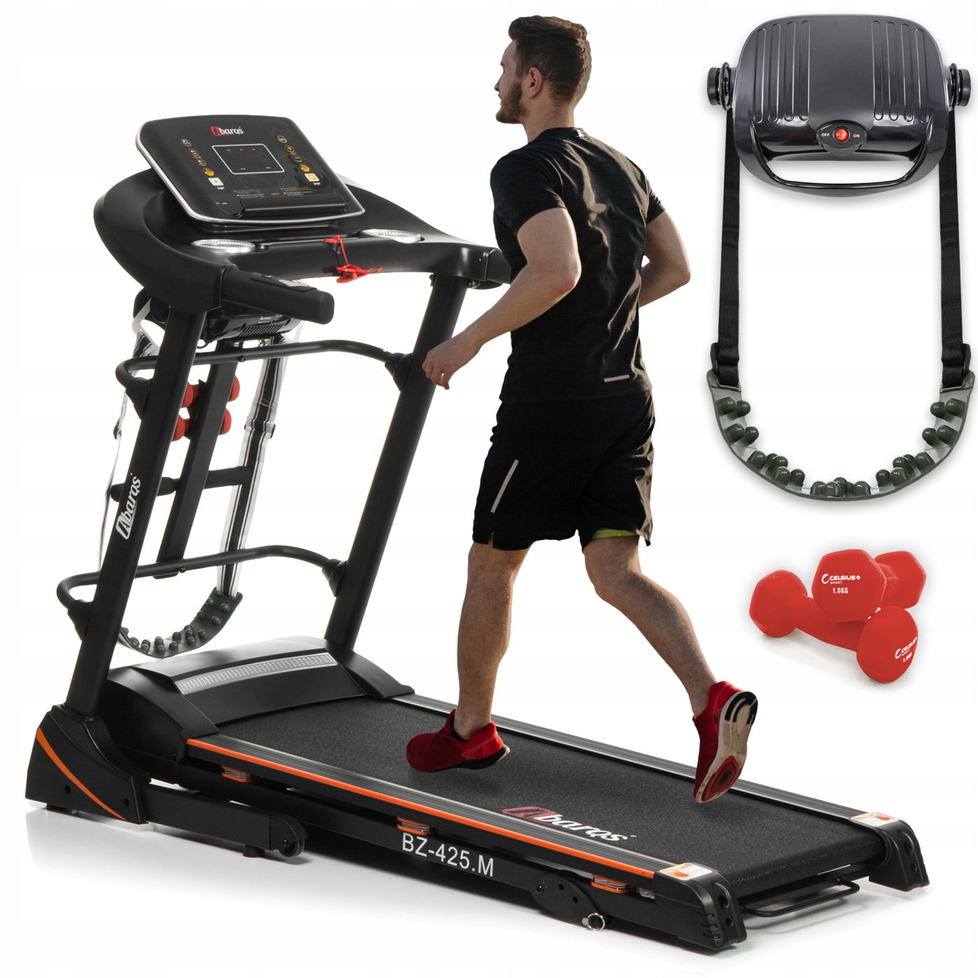 Home Treadmill Training Electric Folding Massager 130kg 17km/h angle