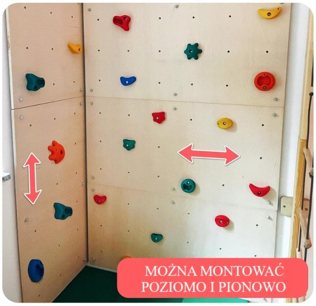 = Home climbing wall for children 240x120 + climbing stones = Dominant material wood
