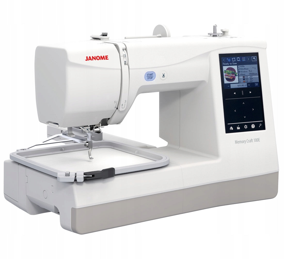 Home computer embroidery machine Janome MC100E free frame + freebies Brand Janome