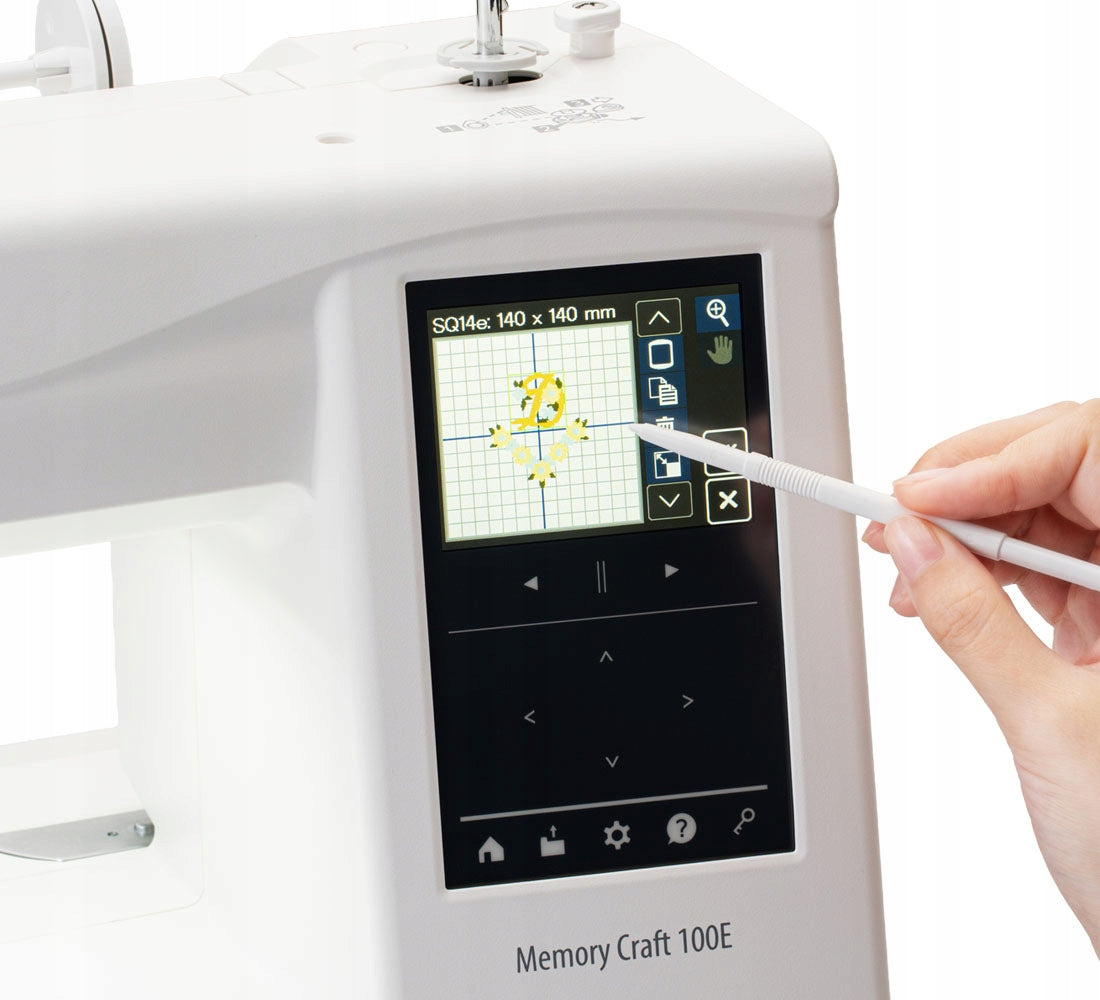 Home computer embroidery machine Janome MC100E free frame + freebies Model MC100E