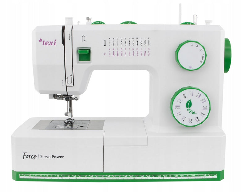 Home sewing machine TEXI FORCE with powerful 100W AC SERVO motor