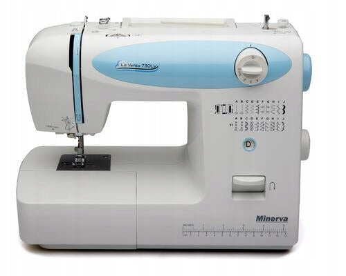 Home sewing machine mechanical strong 19 stitches Minerva LaVento 730LV Dominant color white