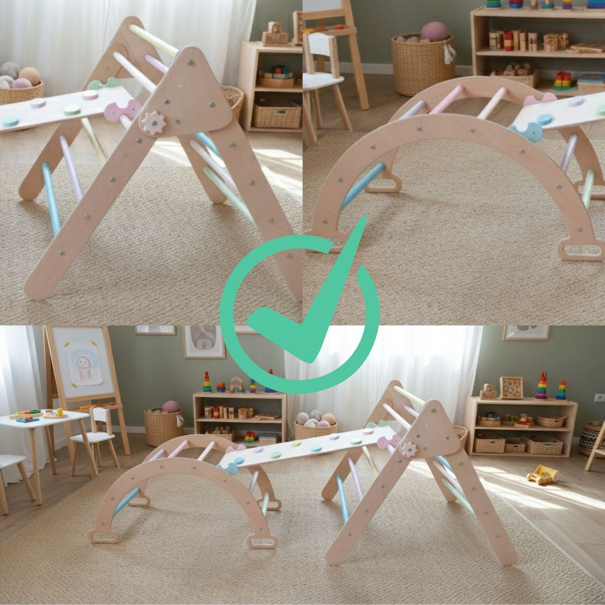 Home square toys Lama 3in1 - pastel Dominant material wood