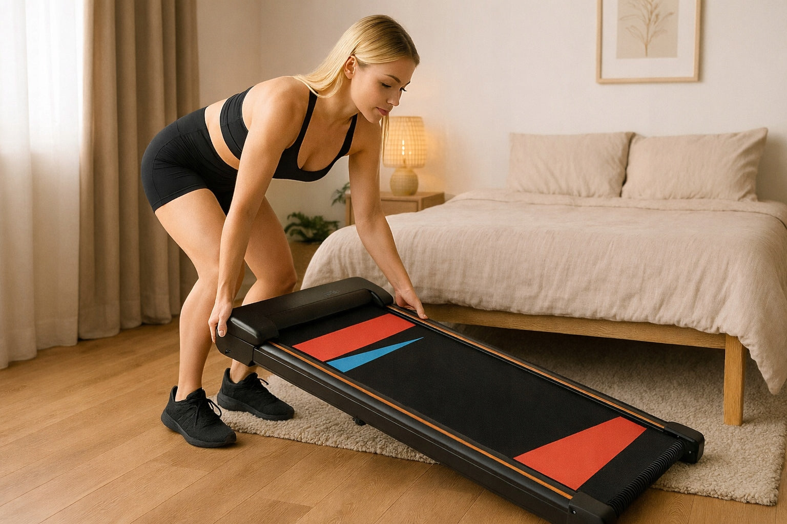 Home treadmill F3810 electric 8 km/h under bed with display and remote control Maximum user weight 100 kg
