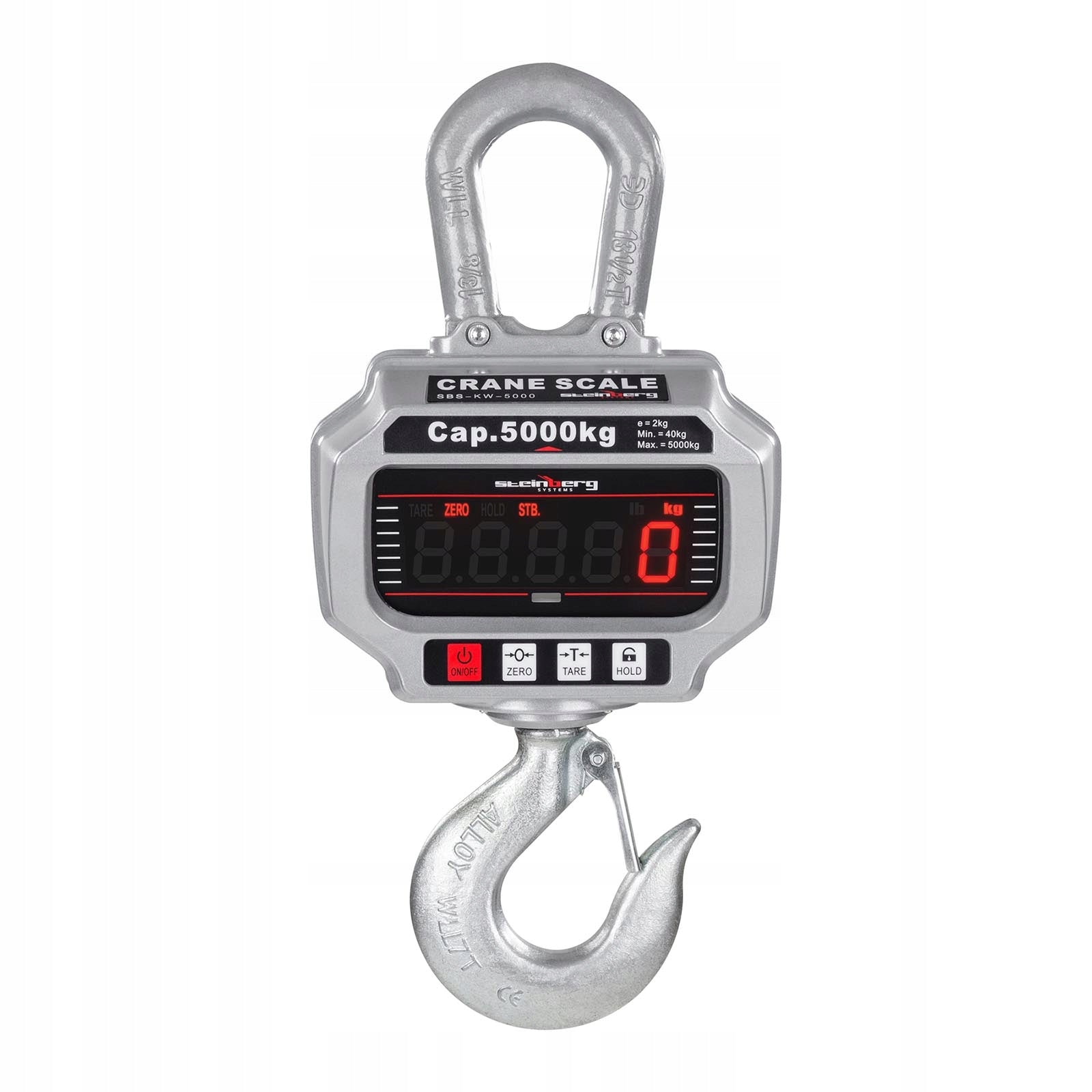 Hook scale 5000 kg LED accuracy 2 kg with remote control Steinberg Systems Manufacturer code 4907236657175