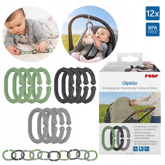 Hooks handles for attaching toys to the carrier trolley 12pcs REER