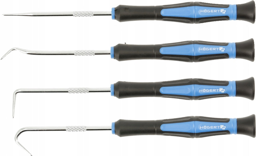 Hooks with handle, 4 pcs, dedicated to professionals, Hoegert Technik