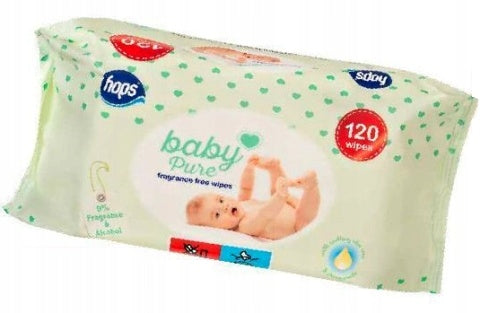 Hops PURE wet wipes 120 pcs. for children large pack