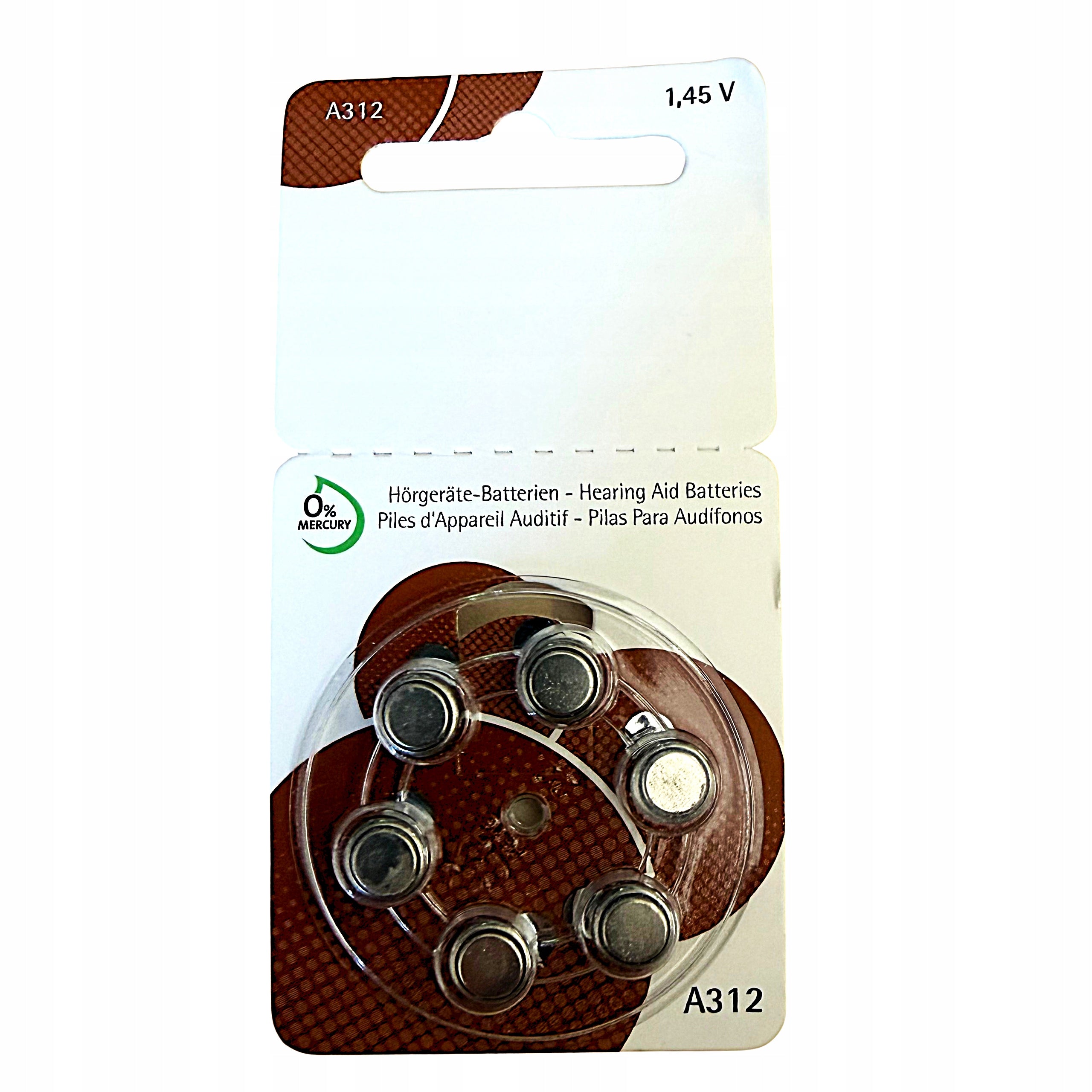 Horgerate Blister Hearing Aid Batteries 6pcs 1,45V p312 German