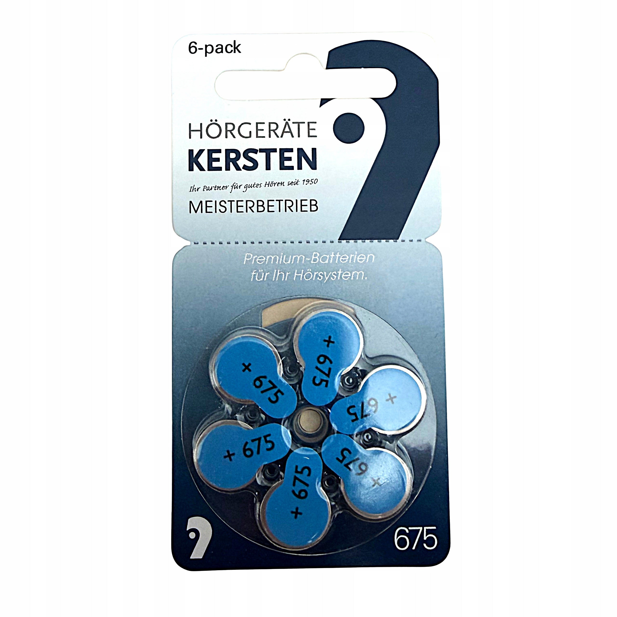 Horgerate Kersten Hearing Aid Batteries 675 PR44 1,45V 6pcs