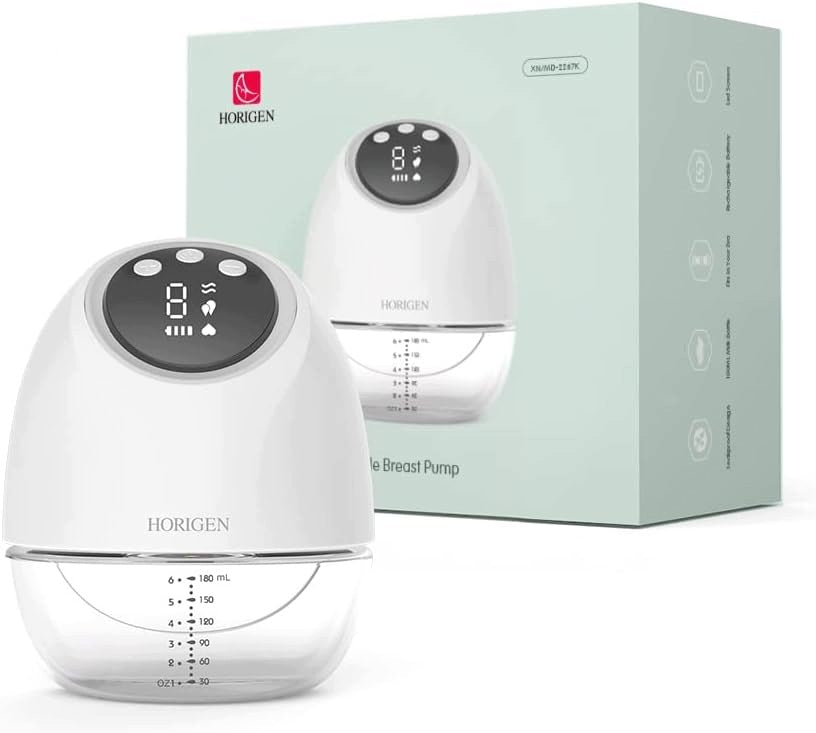 Horigen 2267K Portable Electric Breast Pump, Single, White