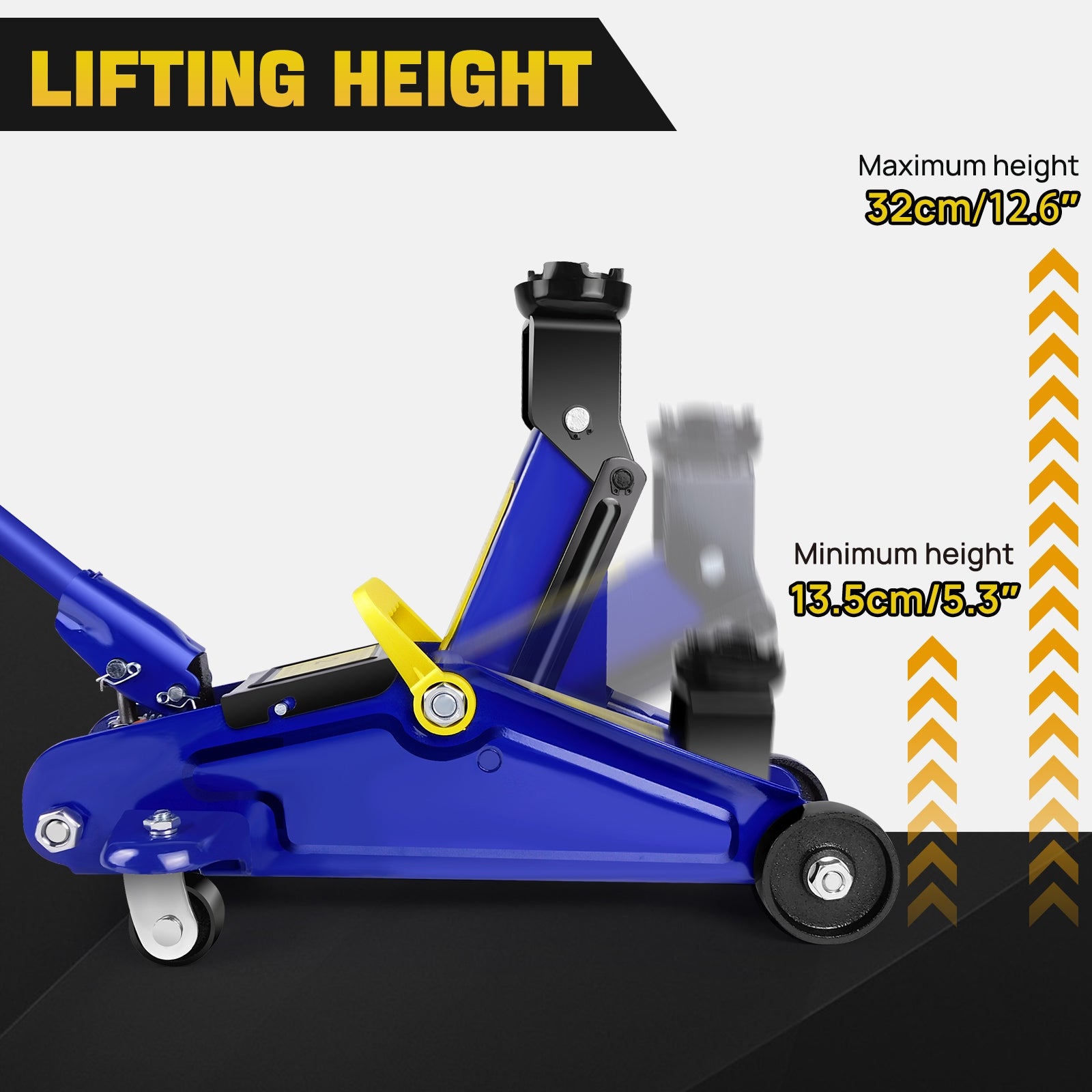 Horizontal Hydraulic Jack, 2-metric-ton Auto Repair Tool Brand DayPlus