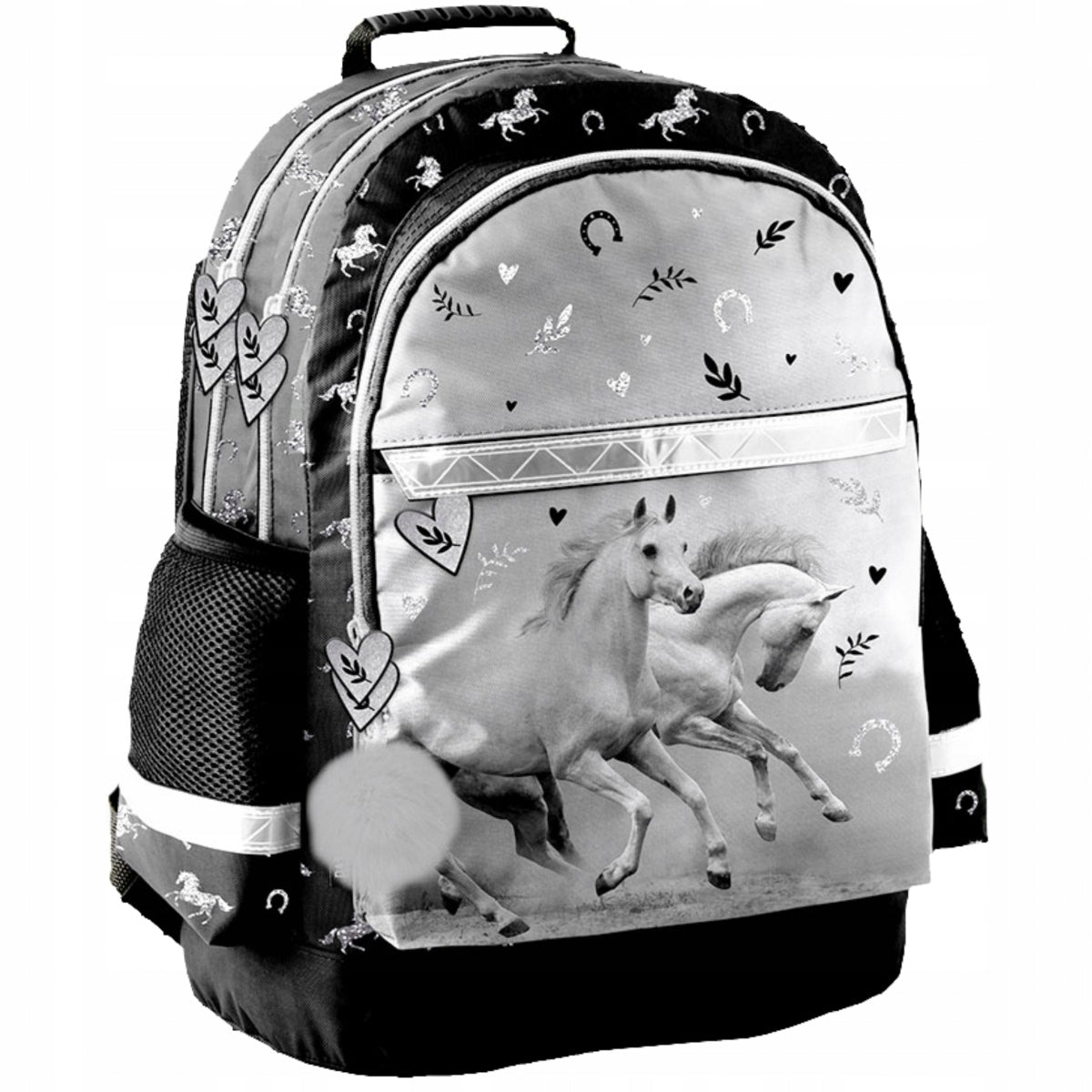 Horses School Backpack for Schoolgirls in Grades 1-4 Paso with Horse Brand Paso