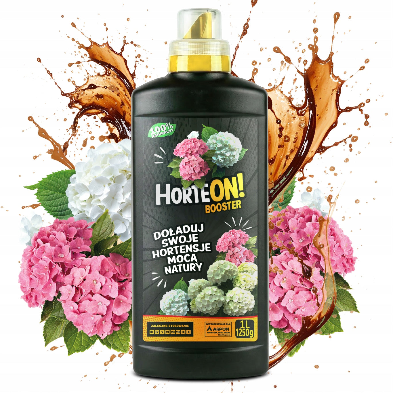 HorteON HYDRANGEA FERTILIZER! Booster 1l ORGANIC NATURAL FOR FLOWERS