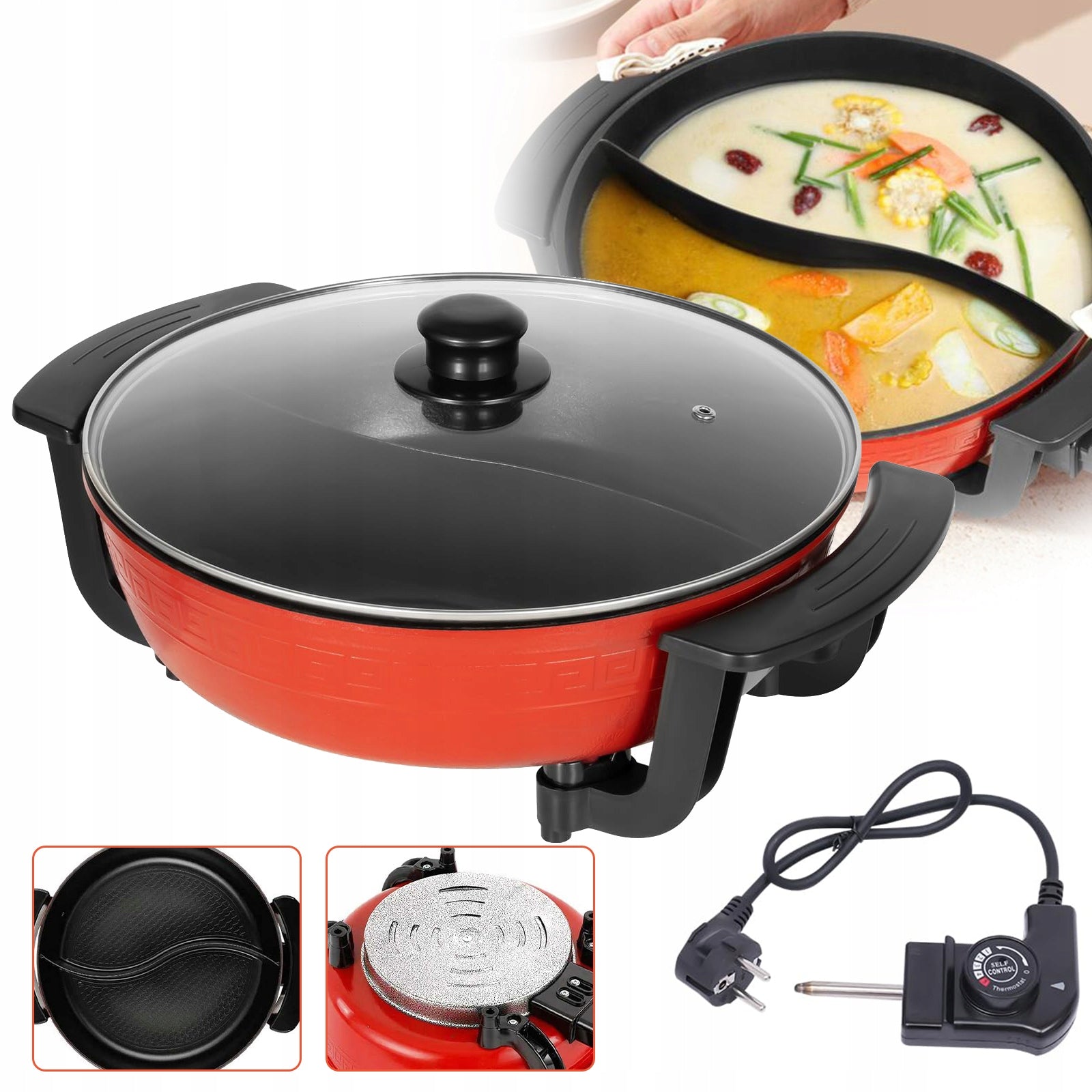 Hot Household Pot with Lid 2 Shabu Shabu Chambers Brand no brand