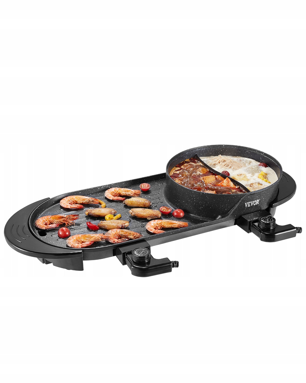 Hot Pot Electric 2,7L 2200W With Grill Independent Temperature Control