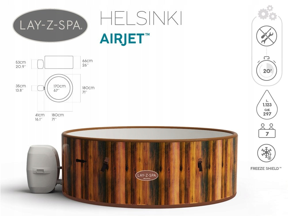 Hot Tub Inflatable Garden Spa Round Helsinki Bestway 60025 Brand Bestway